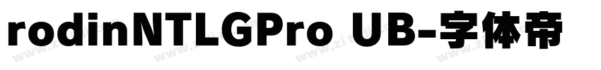rodinNTLGPro UB字体转换